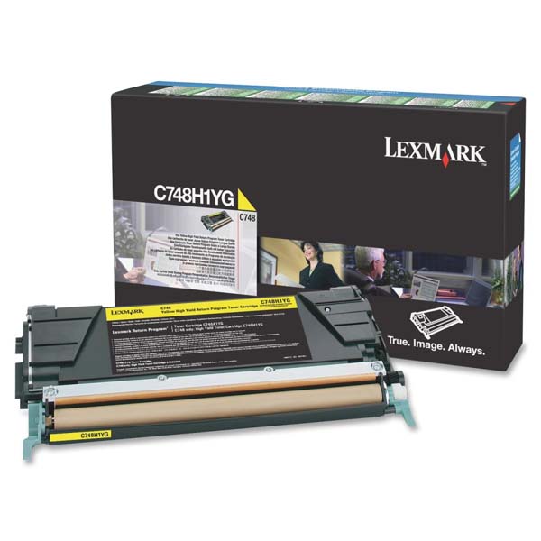 Lexmark original toner C748H1YG, yellow, 10000p, return, high capacity ...